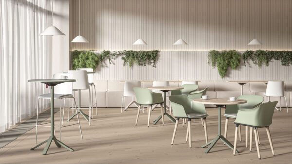 Stoły bistro FLIPTOP Narbutas w strefie coworkingowej